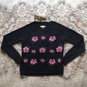 Princess Vera Wang Rose Floral Knit Sweater